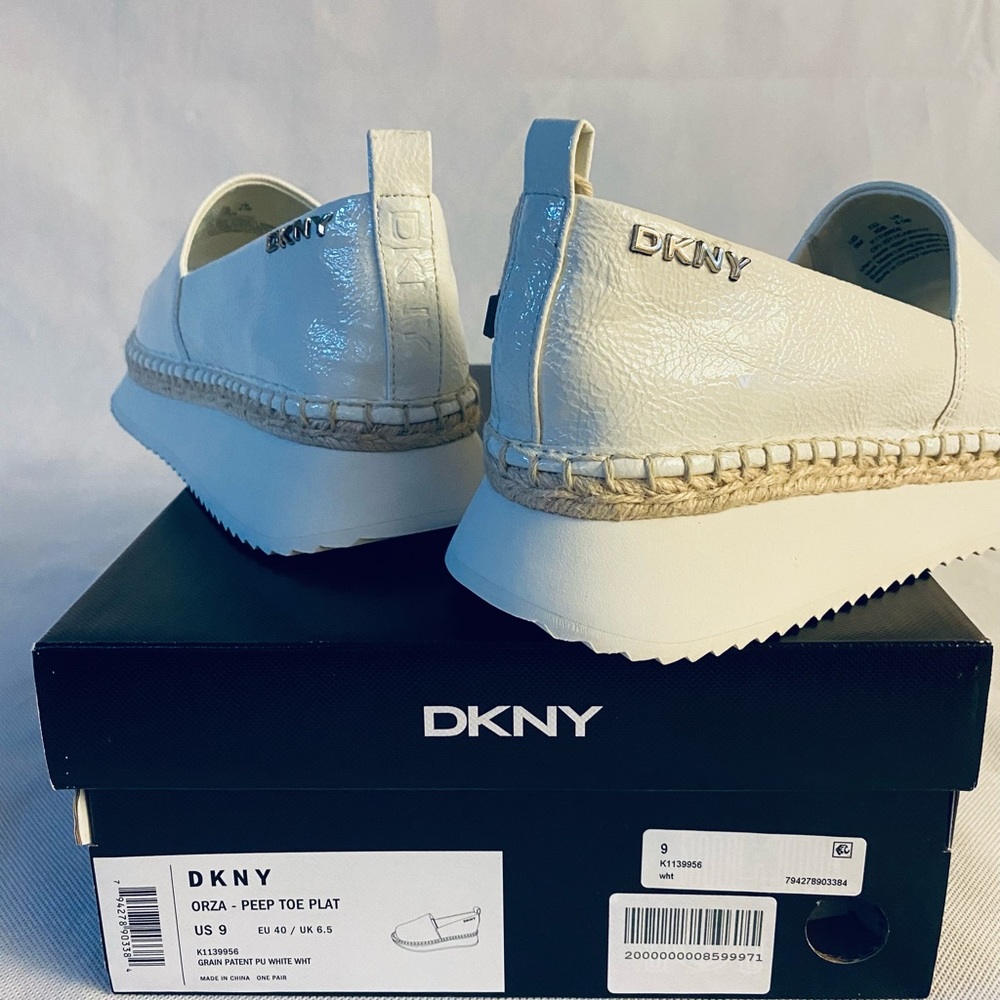 DKNY peep toe slip ons NEW